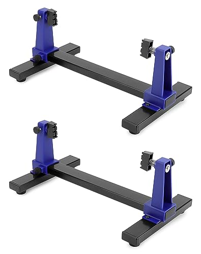 QWORK Einstellbarer Leiterplattenhalter-Rahmen, 2 Satz PWB-Halterrahmen und Klemmsatz