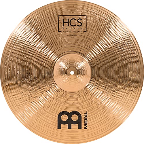 Meinl Cymbals 20" Ride - HCS Traditional Finish Bronze für Schlagzeug Set, Made in Germany, 2 Jahre Garantie (HCSB20R)