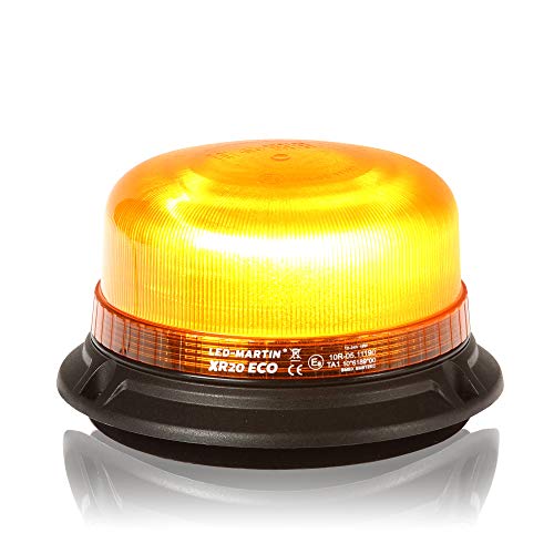 LED-MARTIN® Rundumleuchte - XR20 ECO - 12V/24V - Orange - Gelb - Magnetfuß - 3,5m Kabel - ECE-R65 - kompakte Bauform