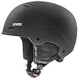 uvex wanted - robuster Skihelm für Damen und Herren - individuelle Größenanpassung - Nackenwärmer - black matt - 54-58 cm