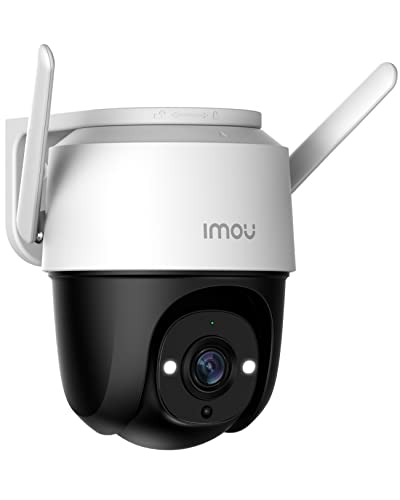 Imou Überwachungskamera Aussen WLAN mit Farbnachtsicht, 1080p WLAN IP Kamera Outdoor mit Sirene & Scheinwerfer, 30m Nachtsicht, IP66, Personenerkennung, Zwei Wege Audio, 2,4GHz, 360°Abdeckung, Cruiser