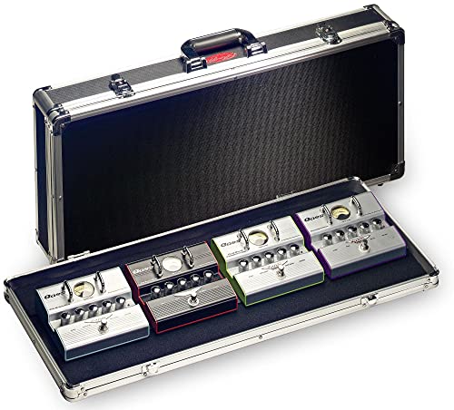 Kirstein Effektpedal Case XL (Koffer für Effektpedale, abnehmbarer Deckel, ABS, Griff) schwarz/silber