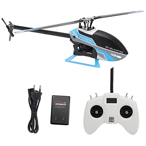 Weojeviy Fly Wing FW200 6CH RC Hubschrauber GPS Brushless Drive Direct H1 V2 Mini-Hubschrauber EU-Stecker 100-240V(Blau)