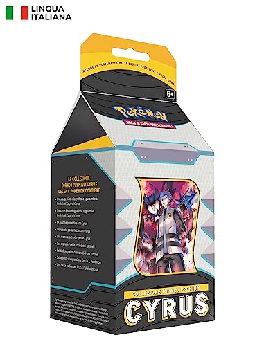 Pokemon 290-60371 Pokémon TCG Premium-Cyrus-Turnier-Kollektion (eine volle, DREI holografische Karten und Sieben Erweiterungshüllen)