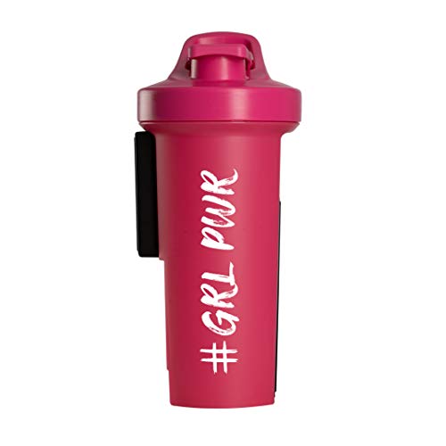 GA Shaker+® 2.0 Das Original Trinkflasche/Wasserflasche mit Protein Shaker Funktion, 1L (#GRL PWR-Pink)
