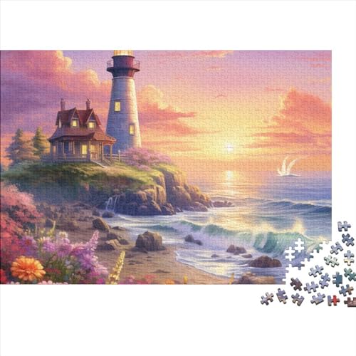 Coastal Lighthouses Puzzles Für Erwachsene 500 Teile, Seaview 500 Puzzleteilige, Bwechslungsreiche Puzzle Für Erwachsene, Puzzle Erwachsene, Familiendekorationen 500pcs (52x38cm)