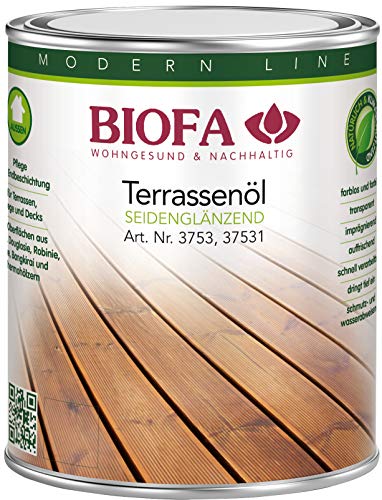 Biofa Terrassenöl farblos - Pflegeöl für Holzterrassen, Terrassendielen aus Holz (1 Liter)