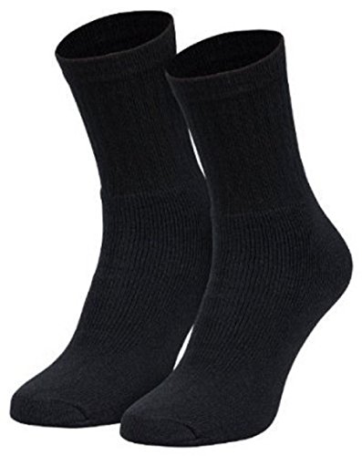 Tobeni 10 Paar Herren Sport Socken schwere Qualität Unisex Farbe Schwarz Grösse 43-46