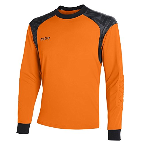 Mitre Herren Guard Goalkeeper Fußball-Shirt Match Day, Orangerot/Schwarz, XXL