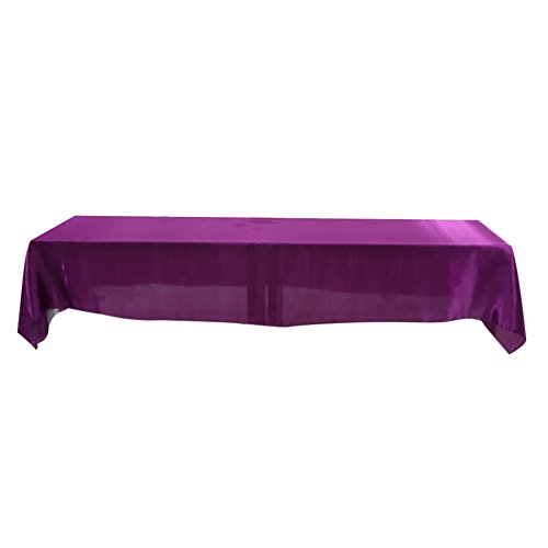 Tischdecke, Einfarbige Tischdecke aus Polyester, 145 x 320 cm, rechteckig, einteilige Tischdecke, knitterfrei und pflegeleicht für Partys, Bankette usw (Lila)