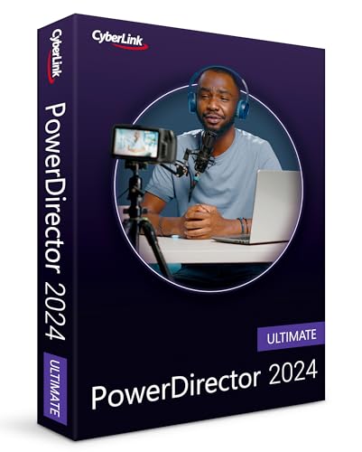 CyberLink PowerDirector 2024 Ultimate | Pro-Level and Easy-to-Use Video Editing Software with Thousands of Visual Effects | Slideshow Maker | Screen Recorder | Greenscreen Editor |Windows 10/11 [Box]