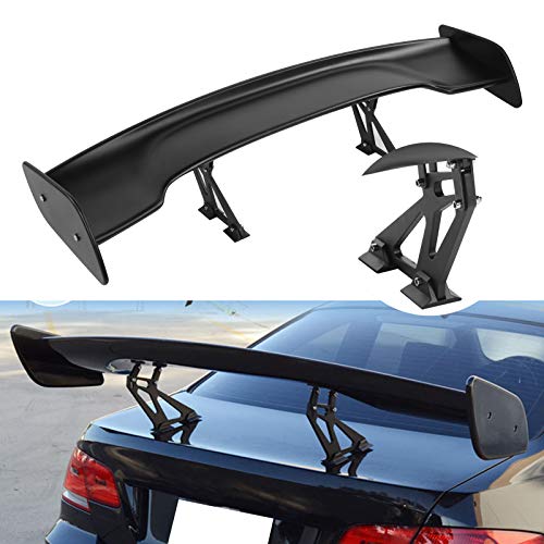 Universal Spoiler, Stability Single Deck Aluminium GT Wing ABS Matte Black for Cars for GT
