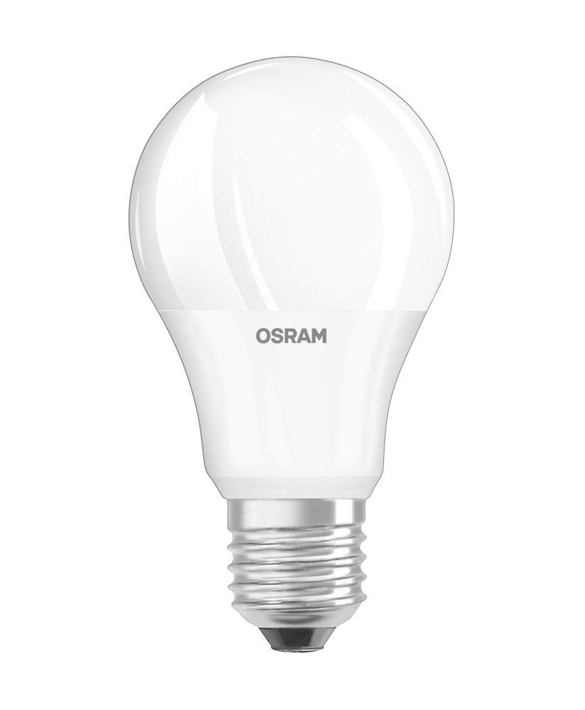 OSRAM STAR+ LED Lampe mit E27 Sockel, Warmweiss(2700K), 6W, mit Dämmerungssensor, klassische Birnenform, Ersatz für 40W-Glühbirne, matt, LED DAYLIGHT SENSOR CLASSIC A, 4er-Pack
