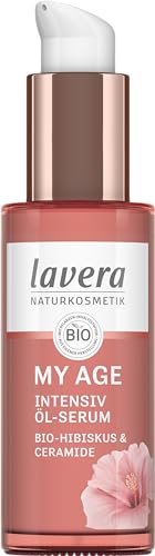 lavera MY AGE Öl-Serum - mindert Pigmentflecken - Gesichtspflege für reife Haut - feuchtigkeitsspendend- vegan - Naturkosmetik - 30 ml