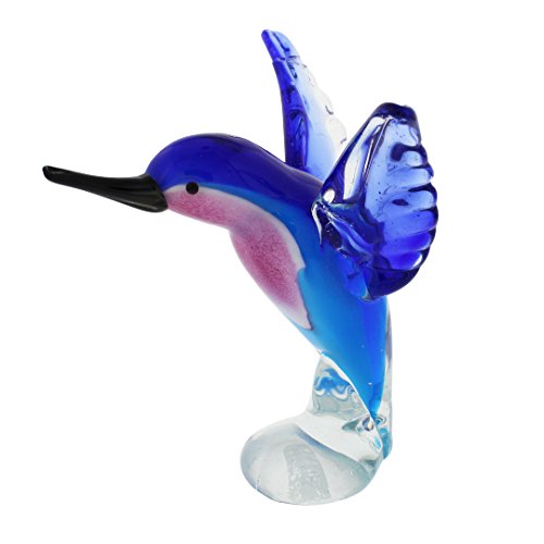 Juliana Objets d'art Glasfigur, Kolibri, Blau / Pink