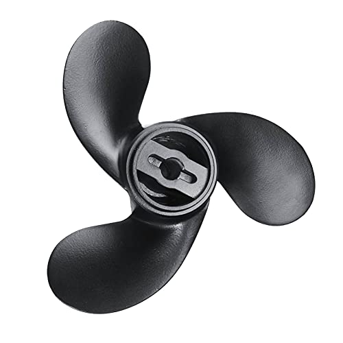 Aluminiumlegierung 3-Blade Propeller Black 7.4x5.7 Marine Propeller 2.2-3. 3HP R. Fit for Nissan Fit for Tohatsu Fit for Evinrude Fit for Johnson Außenbordpropeller