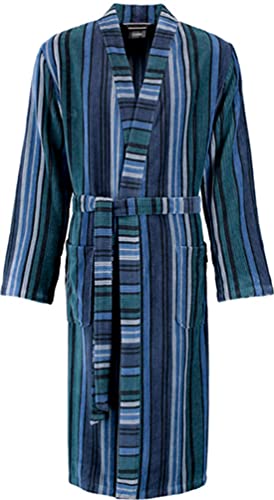 Cawö Bademantel Herren Kimono Struktur extraleicht 2509 Farbe Aqua Größe 52