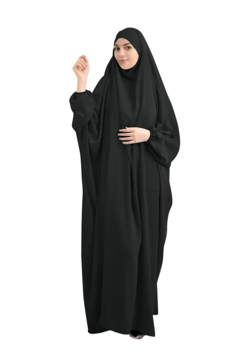 Muslim Dresses Damen Islam Abaya Kleidung Frauen Dubai Gebet Islamische Robe afrikanischer Kaftan Türkei Kleid in voller Länge mit Hijab