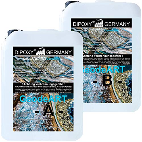 0,75kg Epoxidharz +Härter DIOPXY-2K-4000GeodeART 2K EP Profi Qualität Glasklar, geruchsarm Gießharz Epoxy Wave ART UV Stab. resin