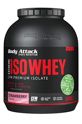 Body Attack ISO Whey Protein, 1 er Pack (1x 1,8 kg) (Strawberry)