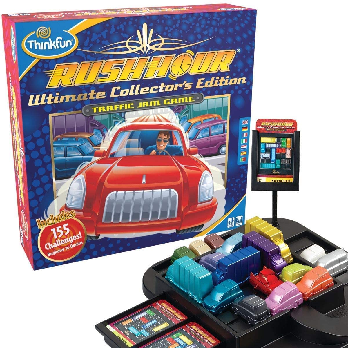 Thinkfun Rush Hour Ultimate Collectors Edition , Logik- und Strategiespiel, für Erwachsene und Kinder ab 8 Jahren, ab 1 Spieler, hochwertige Sammlerausgabe [Exklusiv bei Amazon]