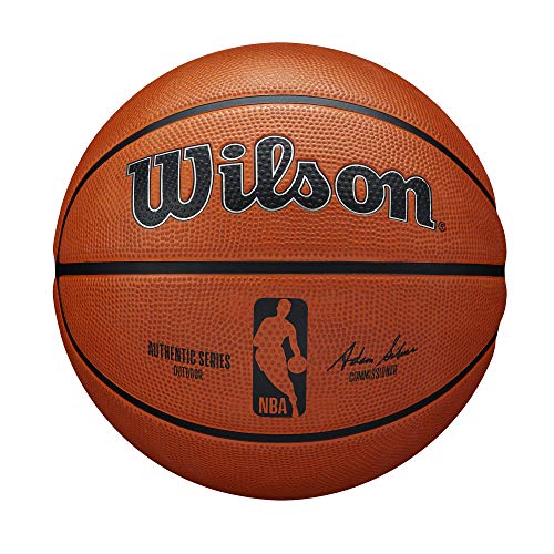 Wilson NBA Authentic Series Basketball – Outdoor, Größe 12,7 - 69,8 cm, WTB7300ID05, braun, Size 5 - 27.5"