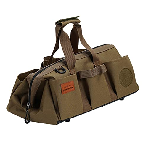 YIAGXIVG Multifunktions-Werkzeugtasche für den Außenbereich, robuste Werkzeugtasche, wasserdicht, Anti-All-Taschen, tragbare Camping-Tasche, Sandfarbe