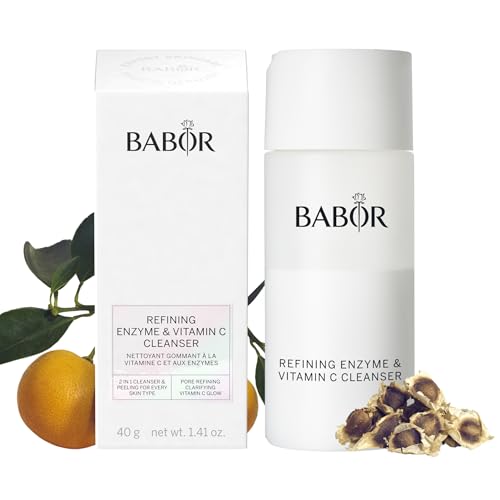 BABOR CLEANSING Enzyme Cleanser für Mischhaut, ölige Haut und für unreine Haut, Enzymatisches Reinigungs- und Peelingpulver, Mit Vitamin C, 1 x 40 g