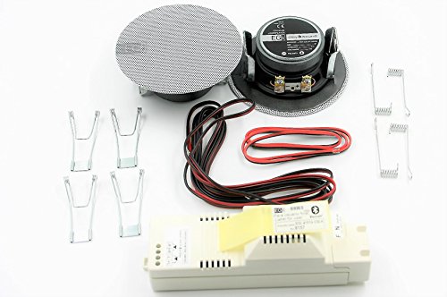 Egi Audio Solutions 41021 – Sound-Kit mit Bluetooth Lautsprecher Halterung und Verstärker, Weiß