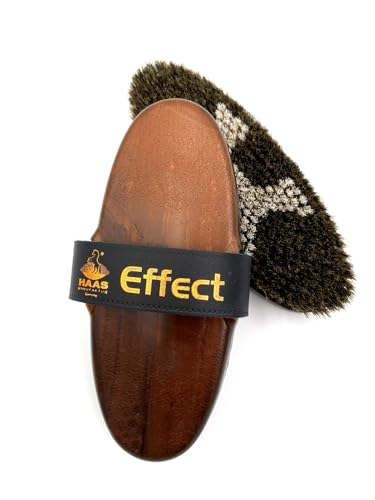 AMKA Effect Bürste Haas mit Lederhandschlaufe Borstenlänge ca. 2 cm
