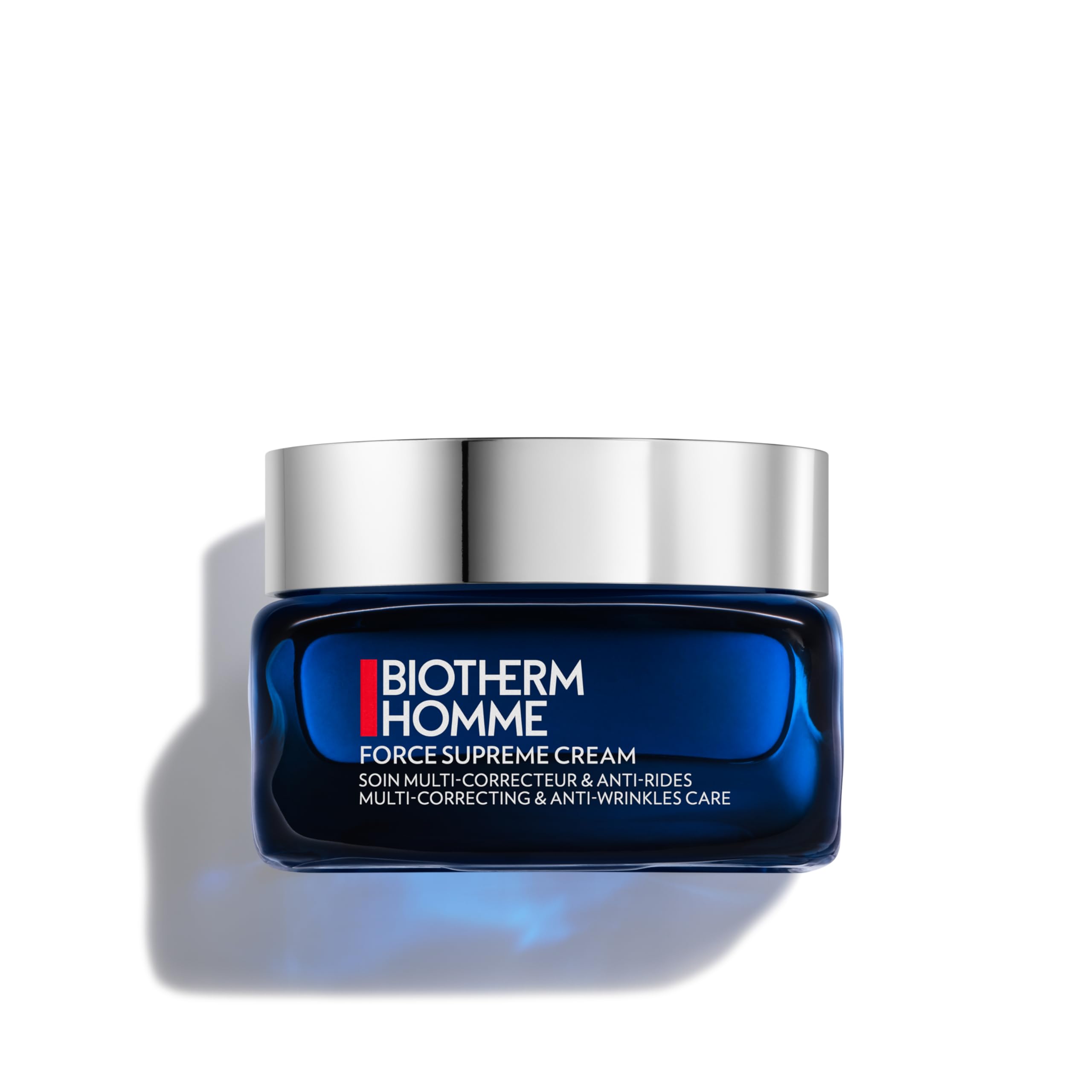 BIOTHERM Homme Force Supreme Cream, mit Algenextrakt und Pro-Xylane, feuchtigkeitsspendende Anti Aging Gesichtscreme für Männer, für ein strahlenderes Hautbild, 50 ml