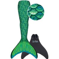 Fin Fun RTLM-MF-GRN-YSM Meerjungfrau Flosse Größe S/M, Monoflosse und Fischschwanz, für sichere Schwimmer ab 6 Jahren, grün