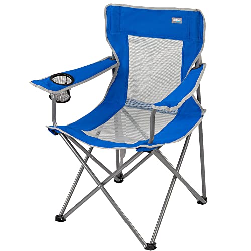 AKTIVE 52879 Stuhl, Aluminium, Blau/Weiß