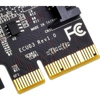 SilverStone ECU03 - USB-Adapter - PCIe 2,0 x2 Low Profile - USB-C 3,1 x 1 + USB-C x 1 (SST-ECU03)