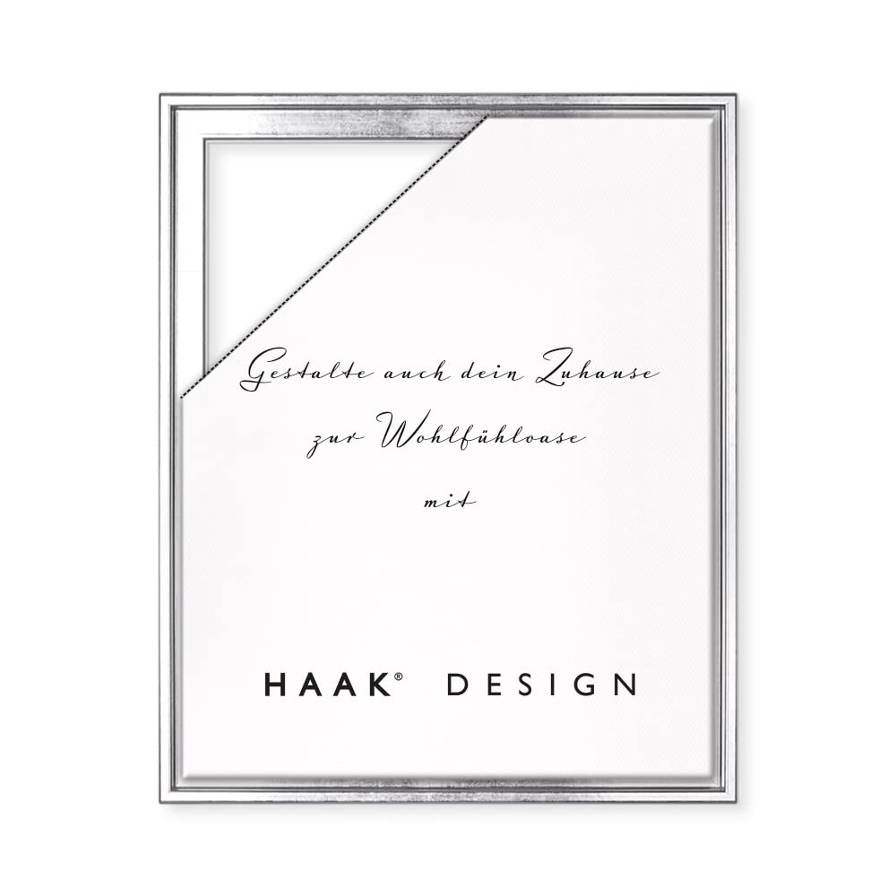 HaakDesign Schattenfugenrahmen Levi in Silberglanz Vintage 53 X 158 cm für Keilrahmenbilder und Leinwände Glanz Edition