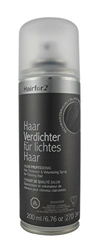 Hairfor2 Haarverdichtungsspray gegen lichtes Haar (200ml, Schwarzbraun)