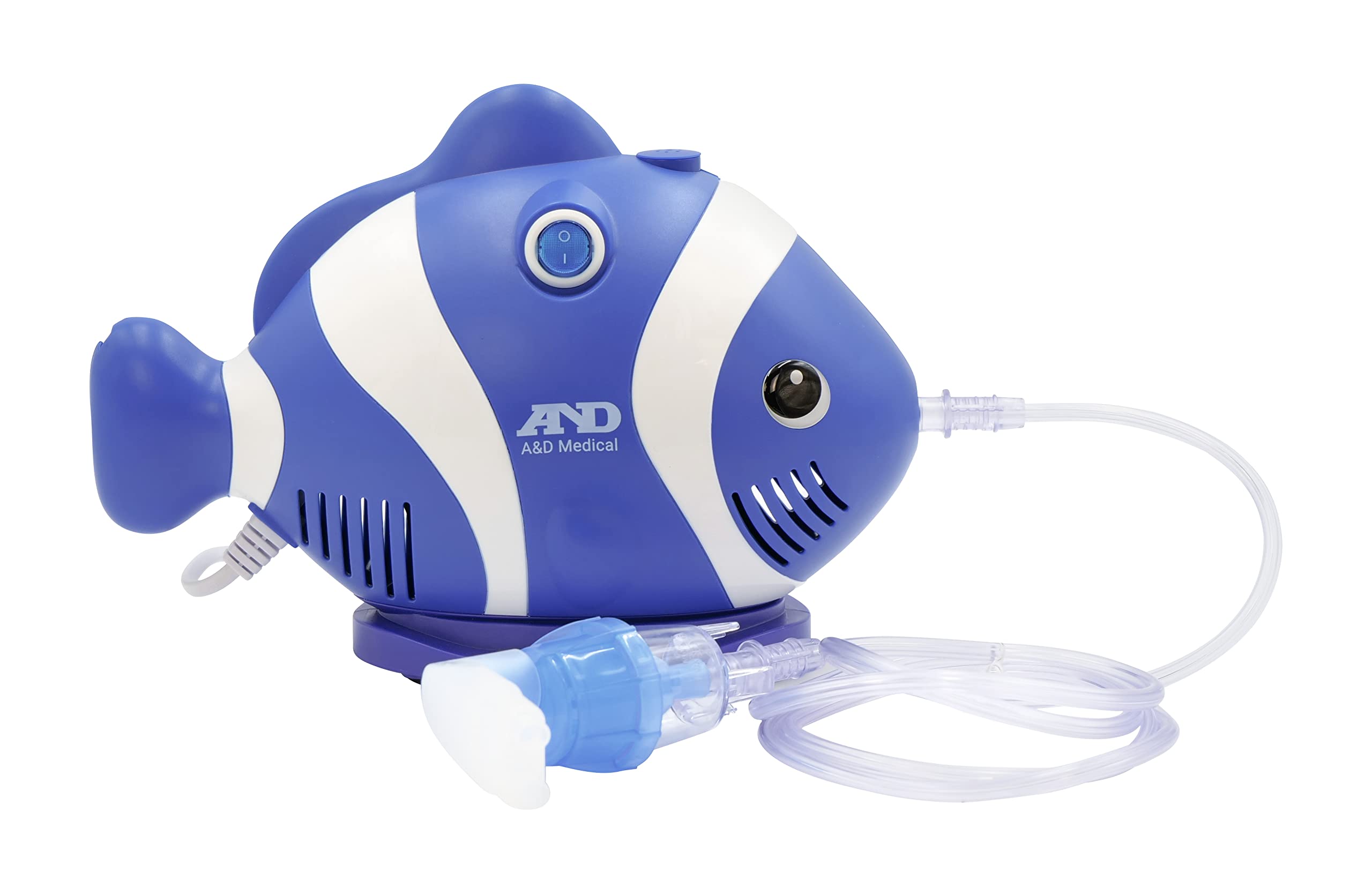 A&D Medical UN-019 Kinderfreundlicher Kompressorvernebler zur Behandlung von Husten und Erkältung, anderen Atemproblemen, Blau