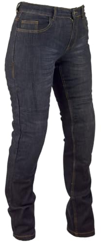 Roleff Racewear Motorradhose Kevlar Jeans für Damen, Blau, Größe 31