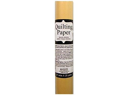 Golden Threads Quilting Paper - 30cm Wide x 20 Yards Long: Trace, Stitch, Quilt, Tear, Pounce