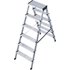 KRAUSE Stufen-Doppelleiter »MONTO«, Anzahl Stufen: 12, aus Aluminium - silberfarben