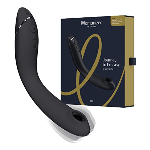 Womanizer OG G-Punkt-Vibrator - Pleasure Air G-Punkt Stimulator für sie - G-Punkt- und Klitoris-Vibrator - wasserdichter Klitoris-Sauger mit Vibrationen für Frauen und Paare - Dark Gray