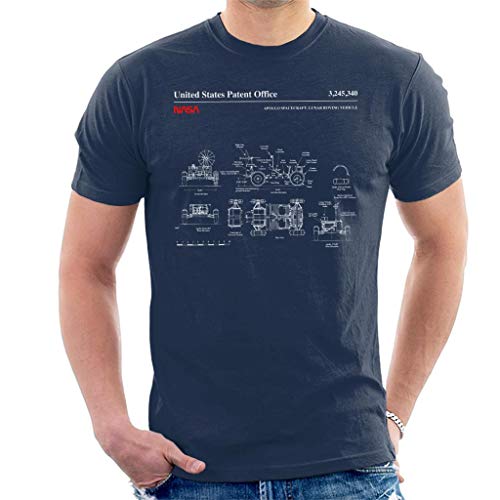 Nasa Apollo Lunar Rover Blueprint Men's T-Shirt