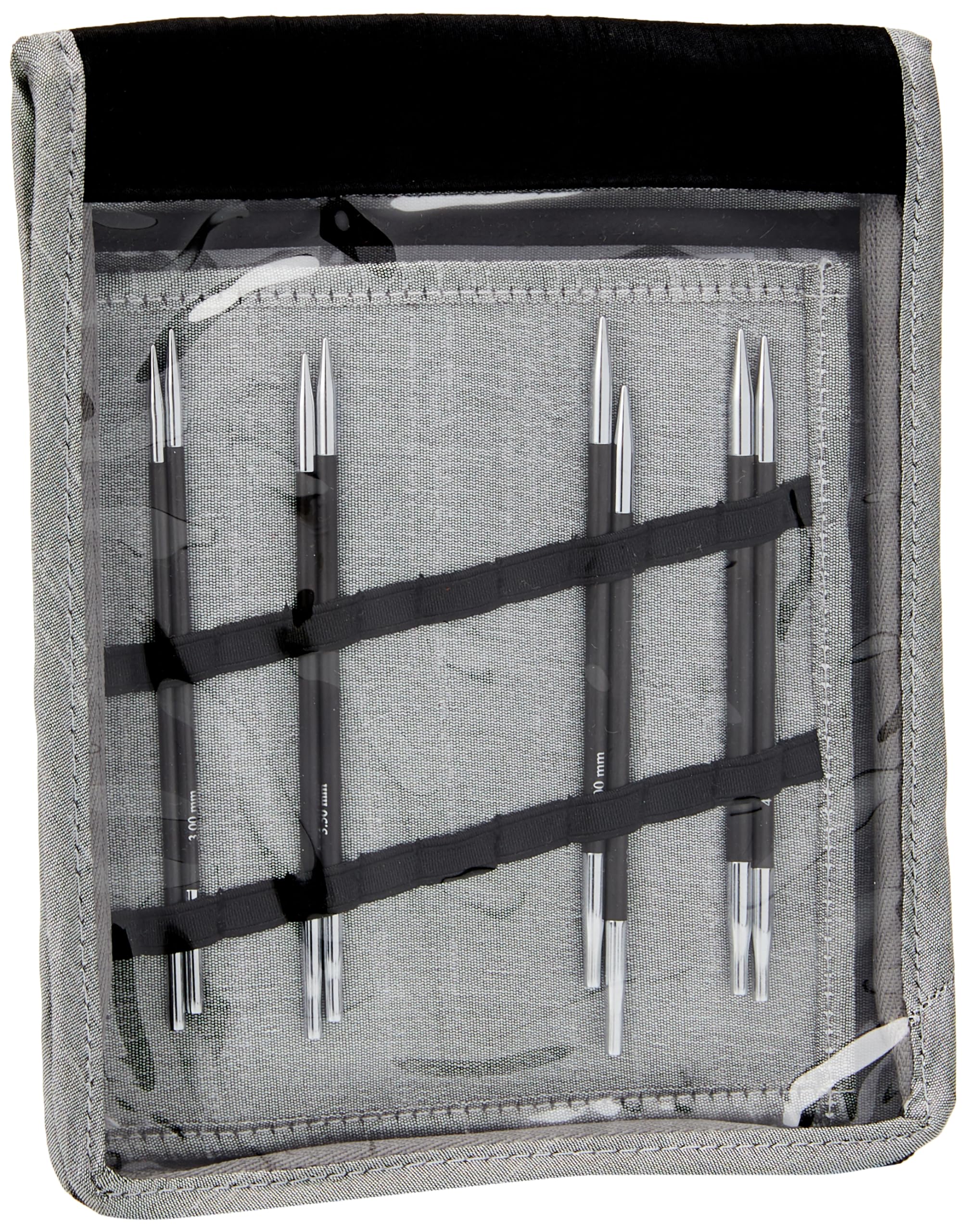 KnitPro 41613 Nadelspitzen Set Karbonz Deluxe, Metall, Sortiet