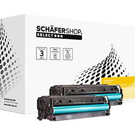 Schäfer Shop Select Toner, ersetzt HP 304A (CC530A), Doppelpack, schwarz