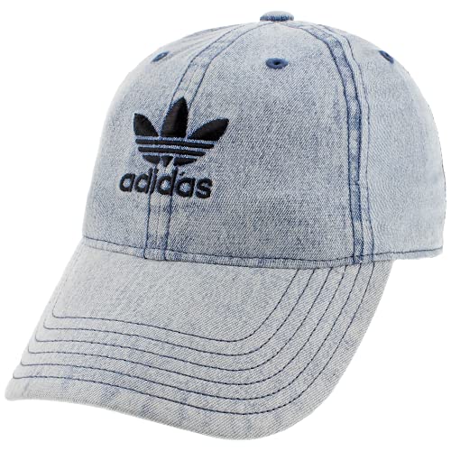 adidas Originals Damen Relaxed Adjustable Strapback Cap, Damen, Washed Blue Denim, Einheitsgröße