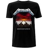 Metallica Herren Master of Puppets Tracks_Men_bl_ts: S T-Shirt, Schwarz (Black Black), Small