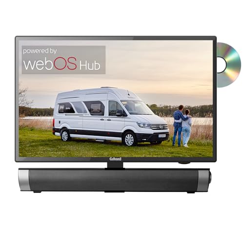 Gelhard GTV1956 + Soundbar LED Smart TV mit DVD und Bluetooth DVB-S2/C/T2 für 12V u. 230Volt WLAN