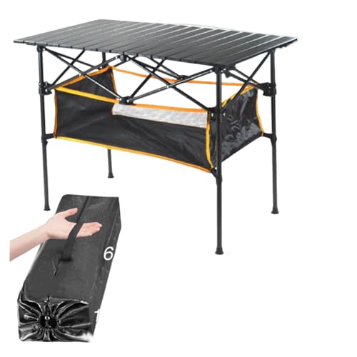 SAMEZA Outdoor Klapptisch Stuhl Camping Aluminiumlegierung BBQ Picknicktisch Wasserdichter, langlebiger Klapptisch Schreibtisch,D 95x55x68cm,1