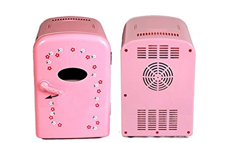 HL Pink Chillers Dual-Use 4L Kleinen Kühlschrank, Pink,pink