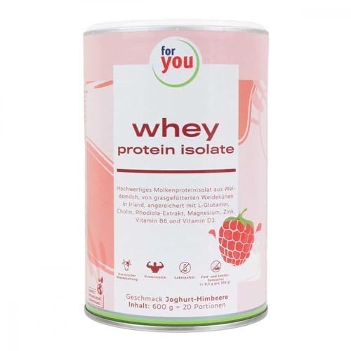 For You Whey Protein Isolate Joghurt-Himbeere Pulver 600 g